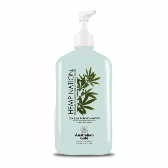 Australian Gold Hemp Nation Crema Idratante Prolungatore Di Abbronzatura Sale Marino E Legno Di Sandalo 535ml