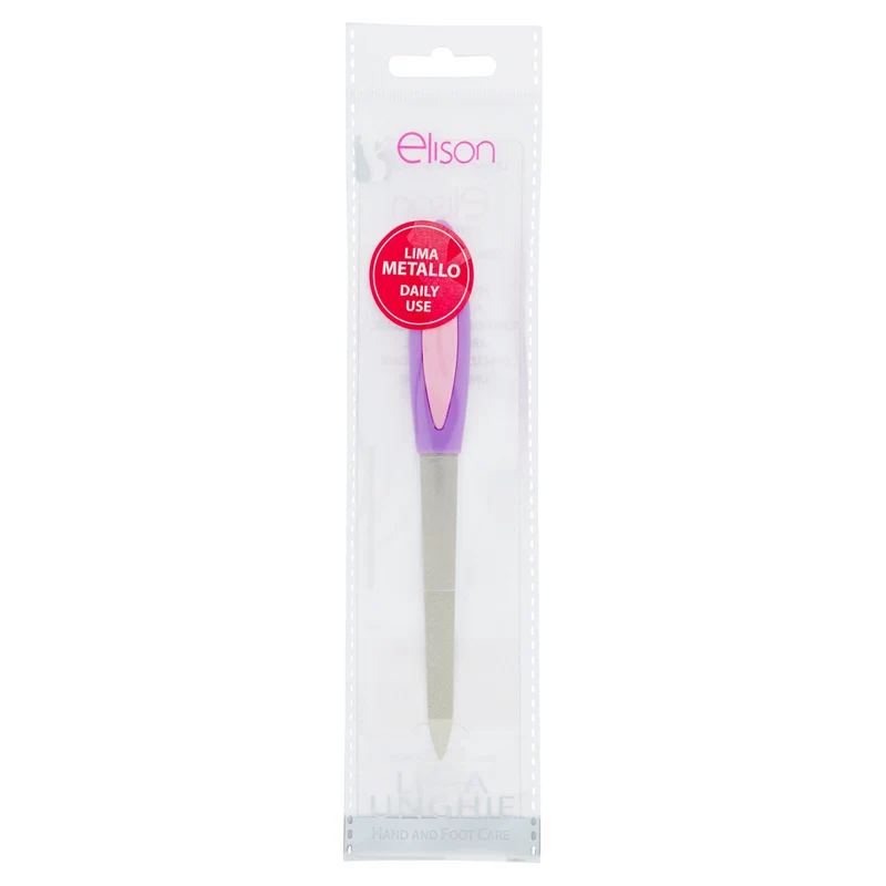 elison Body Care Hand and Foot Care Lima unghie metallo con manico
