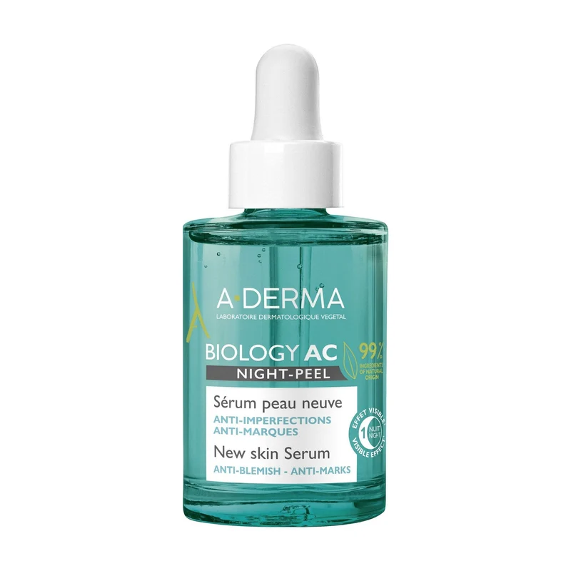 A-Derma Biology Ac Night-Peel Siero Anti-imperfezioni Anti-Segni Residui 30ml