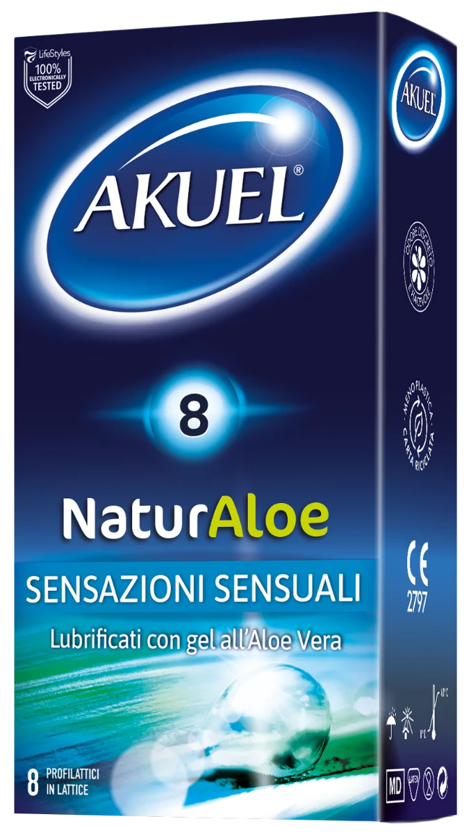 Akuel NaturAloe Preservativi 8 Pezzi