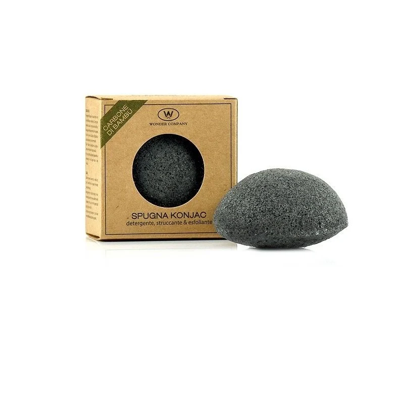 LR Wonder Company Spugna Struccante Konjac al Carbone di Bambù 1 pezzo