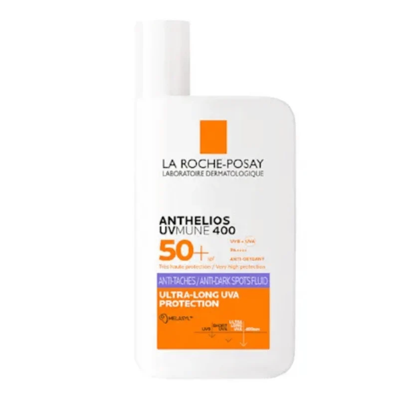 LA Roche Posay Anthelios Fluido solare Anthelios Uvmune Anti macchie spf 50+ 50 ml- in Omaggio Siero Anti macchie MelaB3 10 ml