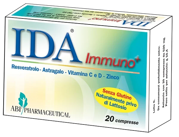 IDA IMMUNO+ 20 COMPRESSE SENZA GLUTINE NATURALMENTE PRIVO DI LATTOSIO