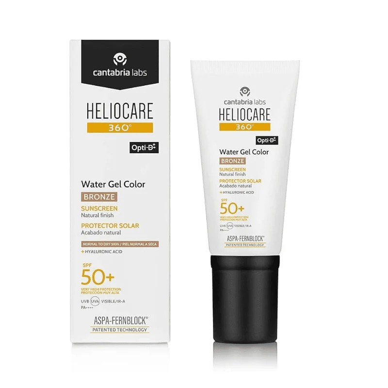Heliocare 360 Water Gel Color Bronze - Protezione solare spf 50+ - Texture leggera 50ml