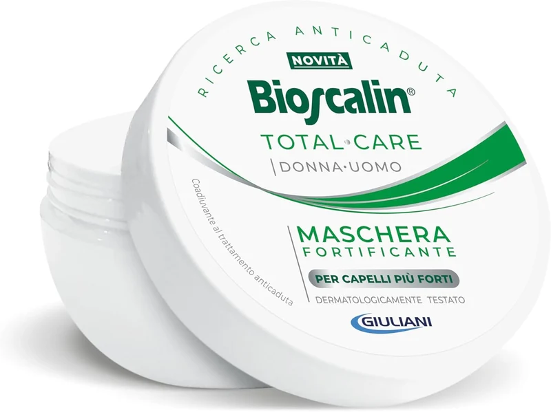 Bioscalin TOTAL CARE Maschera, Trattamento Intensivo dopo Shampoo, Nutre e Protegge i Capelli, 200ml