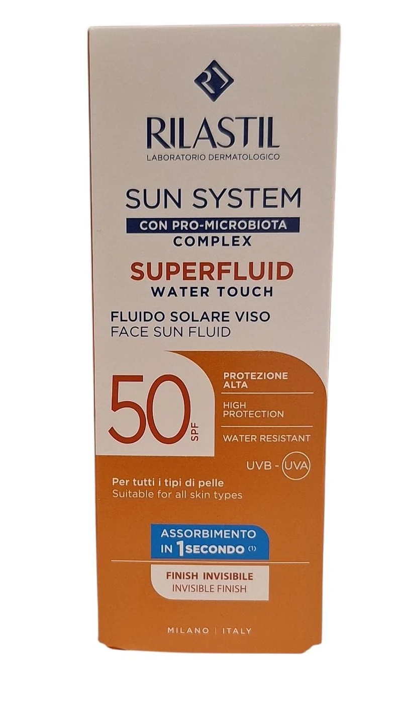 Rilastil Sun System Spf50 Superfluid Water Touch, Fluido Solare Viso 50ml