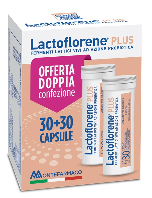 Lactoflorene Plus Bipack 30cps + 30 cps - Offerta taglio prezzo