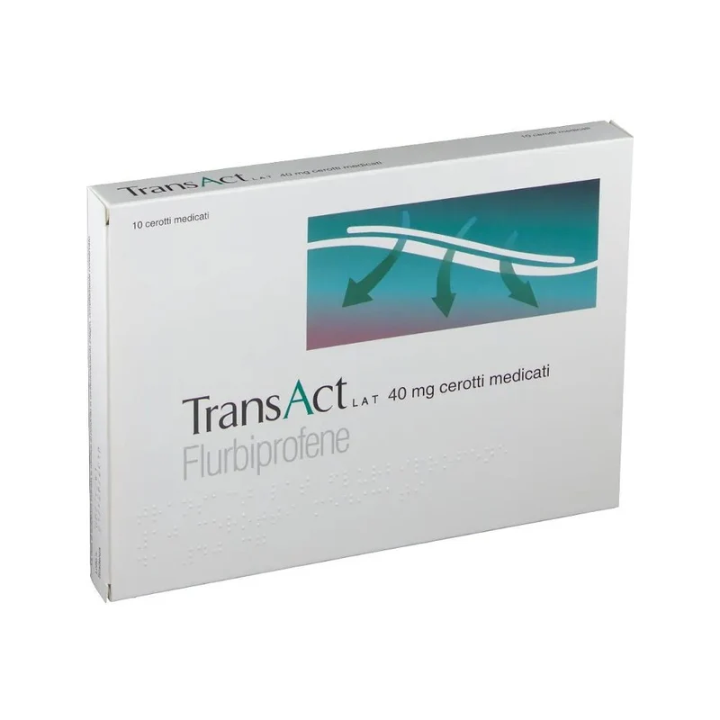 Transact Lat 10 Cerotti Antidolorifici Flurbiprofene 40 mg