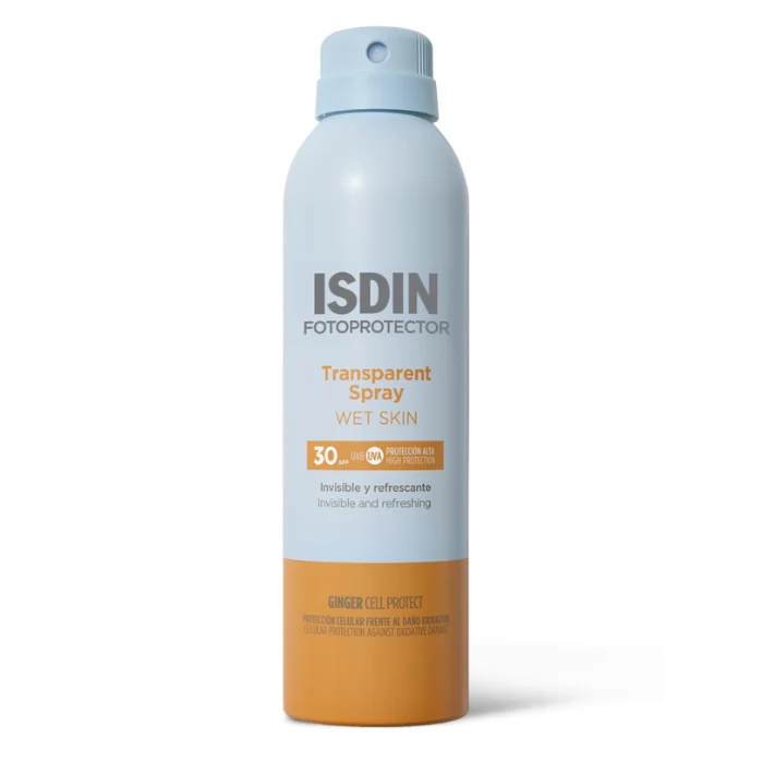 Isdin Fotoprotector Transparent Spray Corpo Wet Skin SPF 30+ - protezione solare spray trasparente corpo 250ml