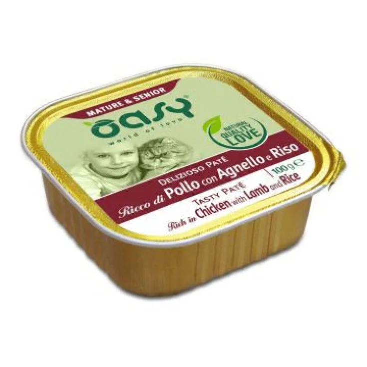Oasy Wet Delizioso Pate' m & Senior Pollo con Agnello 100 g