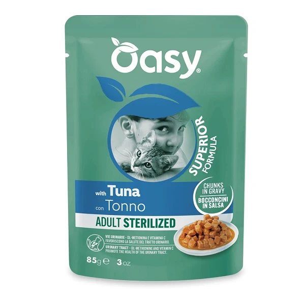 Oasy Wet Cat Bocconcini Adult Sterilized Tonno 85 g