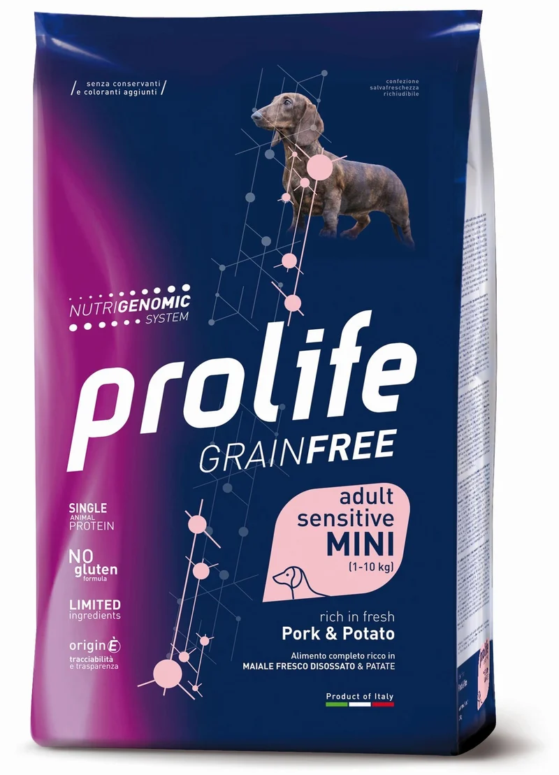 Prolife Dog Grain Free Sensitive Adult Pork & Potato Mini 7 kg