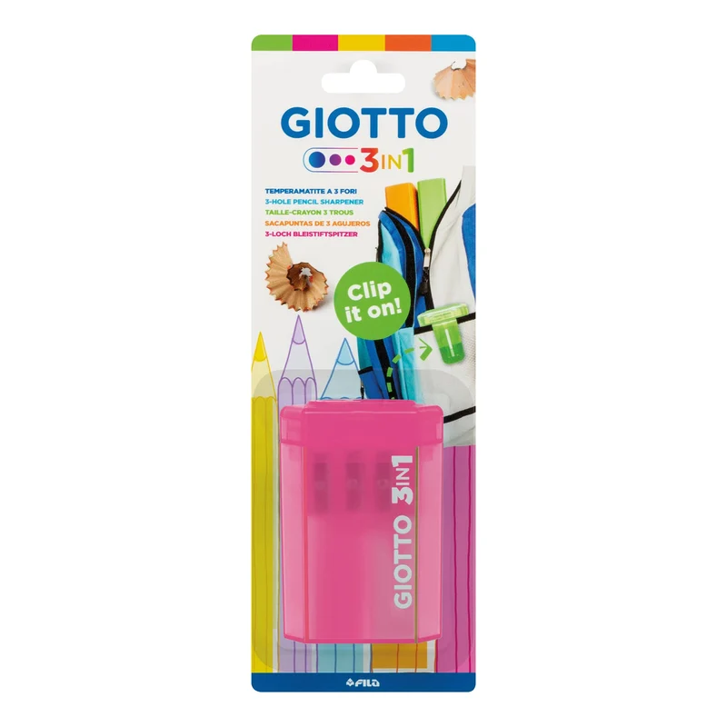 Giotto Temperamatite 3 IN 1 COL ASS