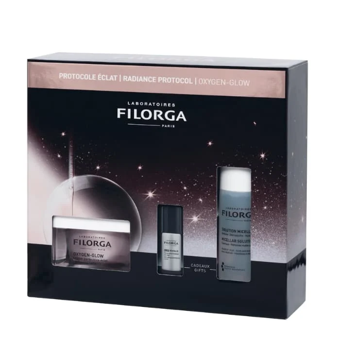 Filorga Cofanetto Oxygen Glow, Crema Illuminate 50ml + Omaggio Soluzione Micellare 50ml e Siero 5ml