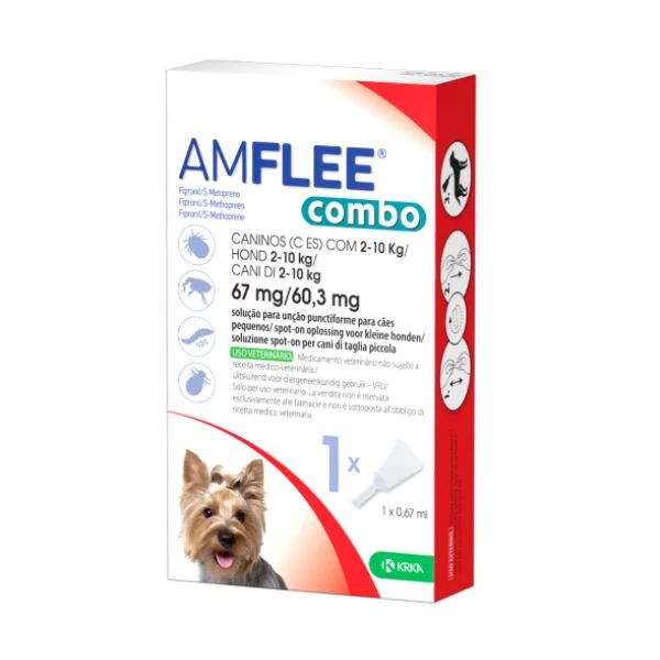 Amflee Combo Per cani Da 2-10 Kg 67mg/60,3mg 1x0,67