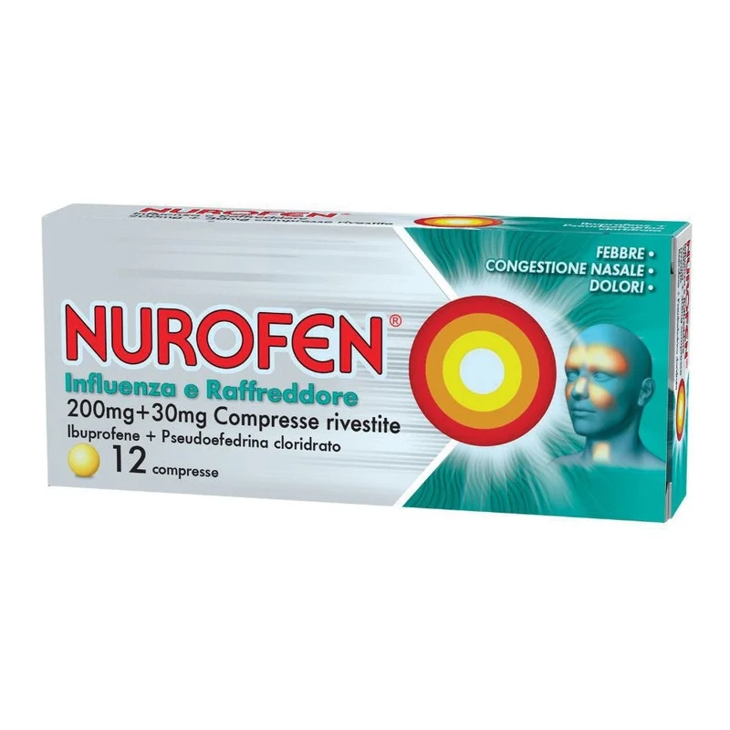 Nurofen Influenza e Raffreddore 200mg + 30mg 12 compresse rivestite