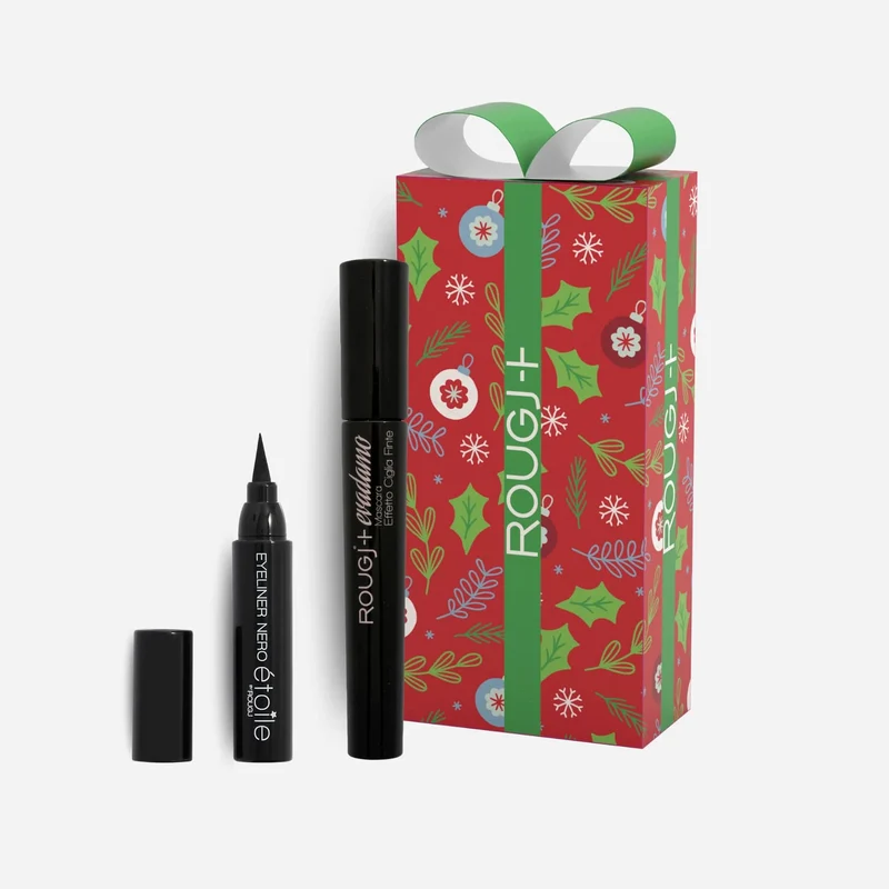 Rougj Cofanetto di Natale 02 Sguardo Intenso Eyeliner Nero + Maschera Evadamo
