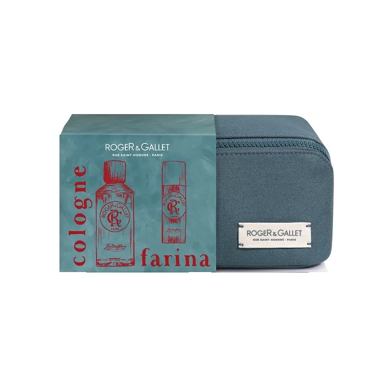Roger&Gallet Set Natale Trousse Jean Marie Farina cofanetto con eau de cologne e deodorante 100ml+150ml