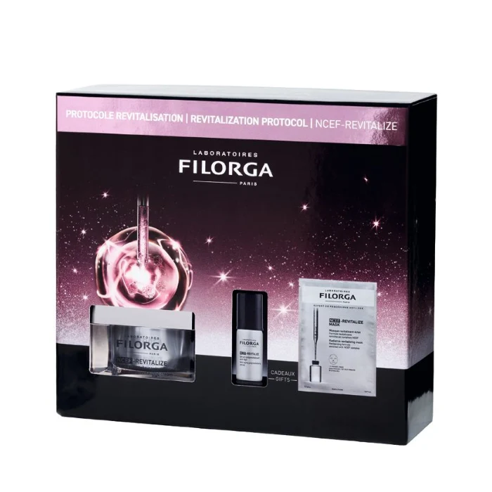 Filorga Cofanetto Ncef Protocollo Rivitalizzante - Crema Viso 50ml + Siero 5ml + Maschera Viso