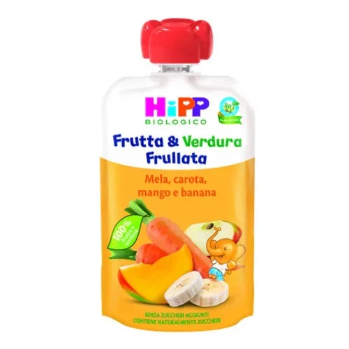 Hipp bio frutta & verdura frullata mela mango banana e carota 90 g
