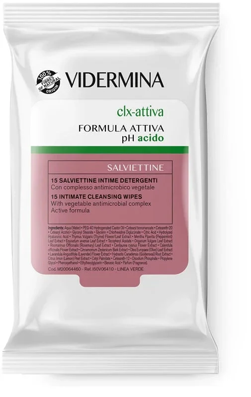 VIDERMINA CLX ATTIVA 15 SALVIETTE INTIME DETERGENTI