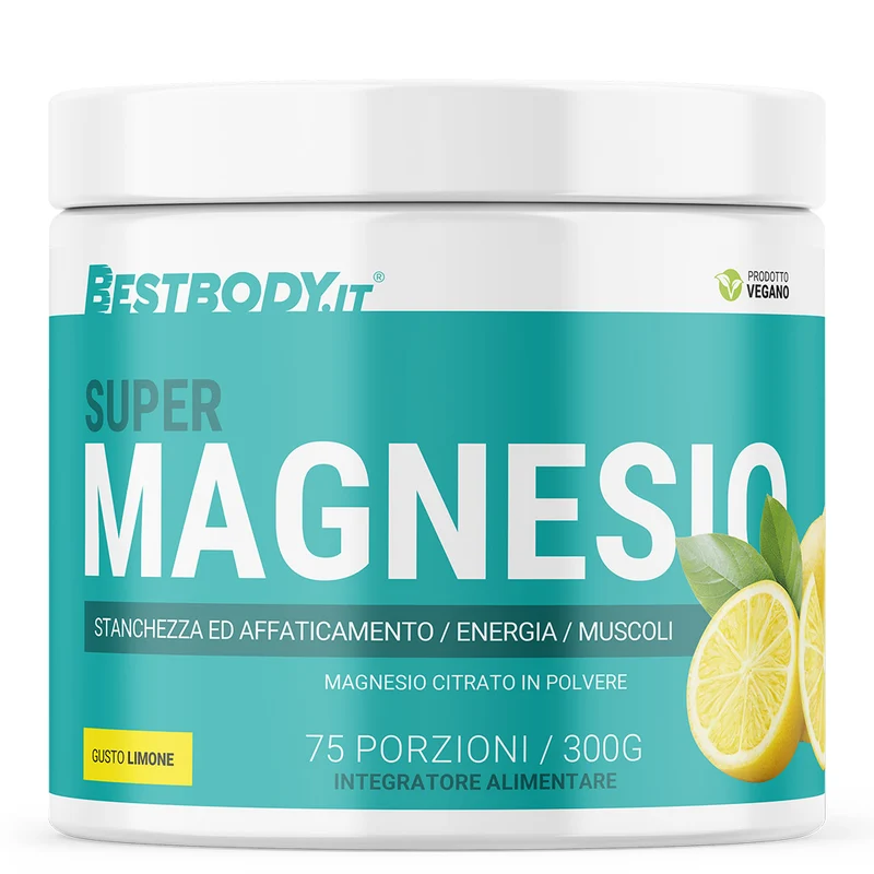 BestBody Super Magnesio Magnesio Citrato In Polvere 300g Gusto Limone