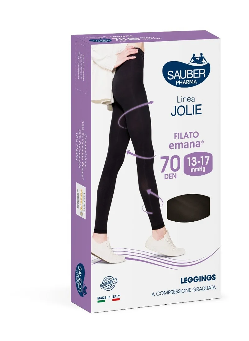 Sauber Linea Jolie Leggings Emana 70 Den Nero Taglia M