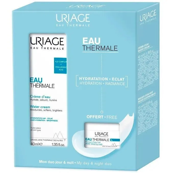 Uriage Eau Thermale Cofanetto Crema All'Acqua 40ml + Maschera Notte All'Acqua 15ml