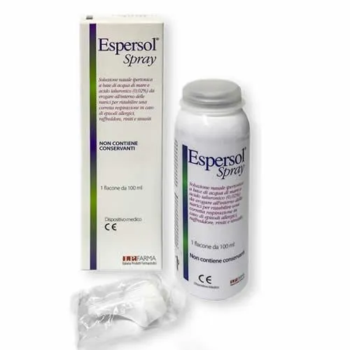 SOLUZIONE NASALE ESPERSOL SPRAY IPERTONICA A BASE DI ACQUA DI MARE E ACIDO IALURONICO 0,02% 100ML