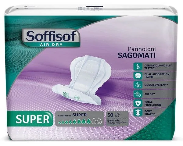 Soffisof Air Dry Super Pannolone Sagomato 30 Pezzi