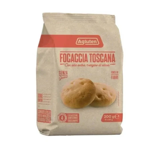 Agluten focaccia toscana 4 pezzi da 50 g
