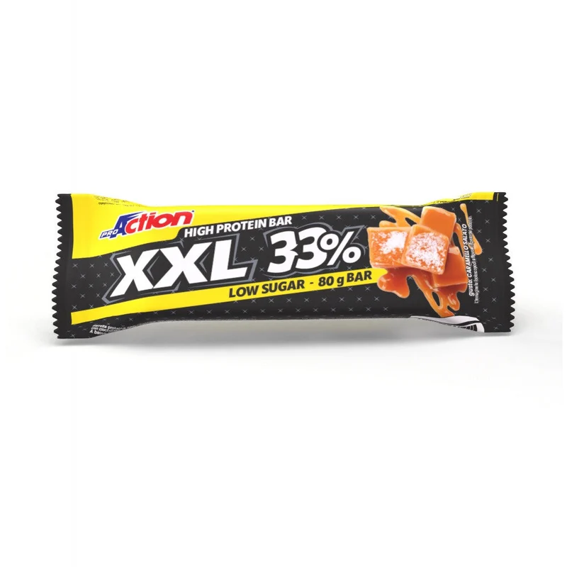 ProAction XXL Protein Bar Barretta Proteica Gusto Caramello Salato 80g
