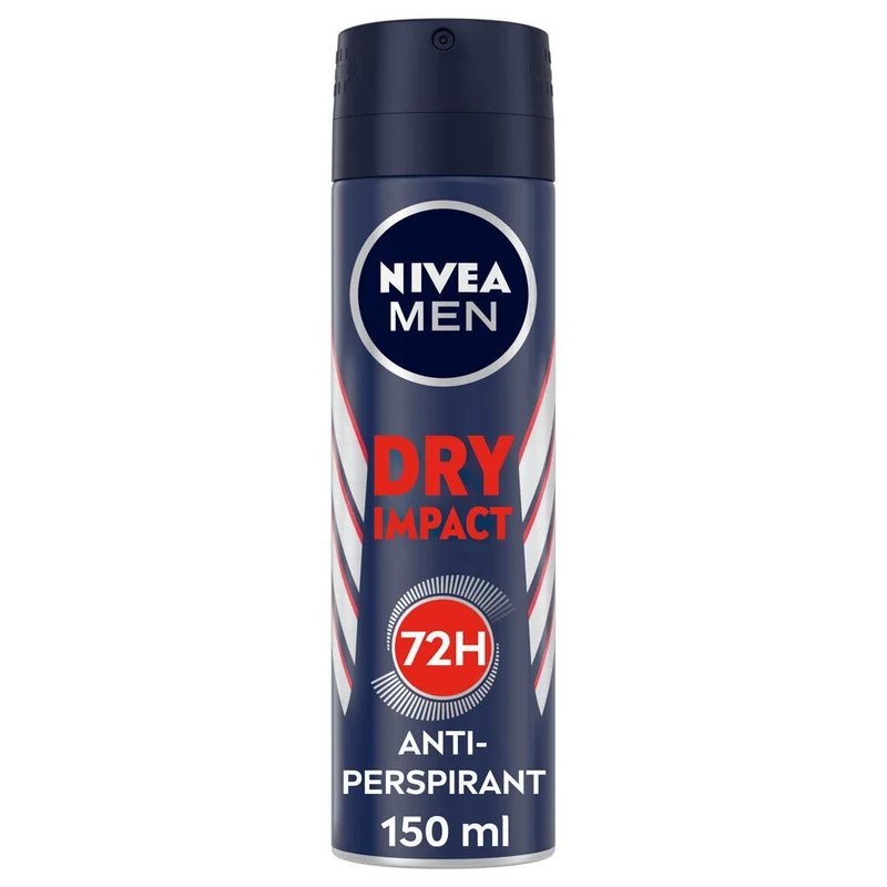 Nivea Men Dry Impact Deodorante Spray Uomo Per 72h Di Protezione Antitraspirante 150ml