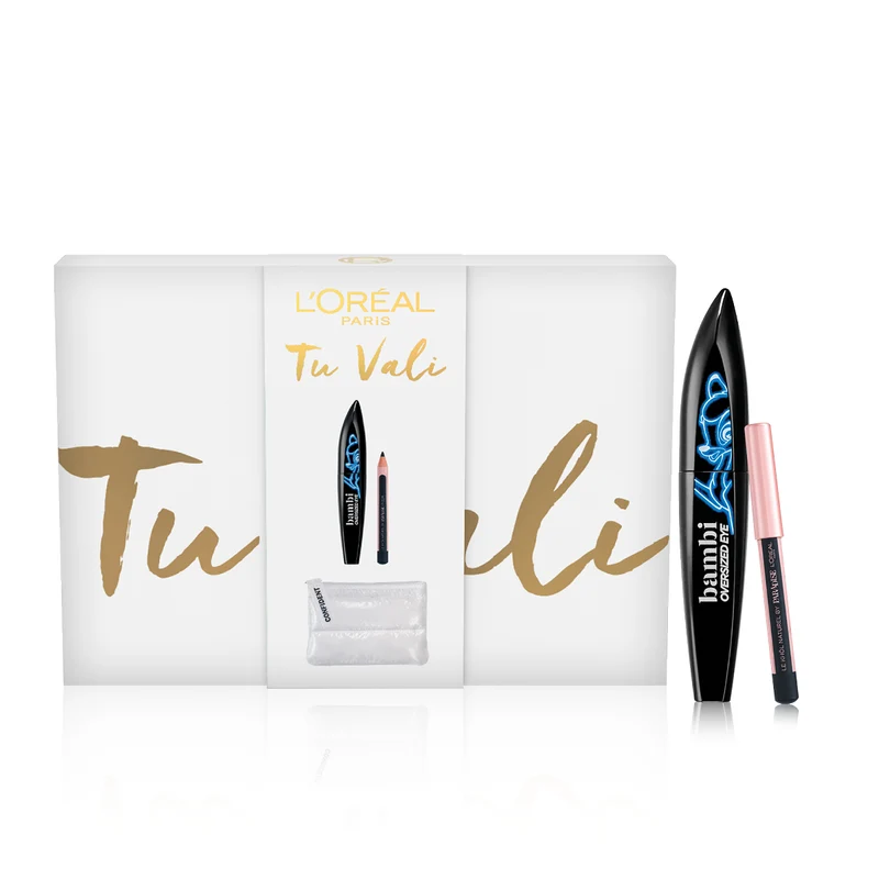 L'Oréal Paris Self Confidence Box Pochette Bianca Mascara Bambi Extra-nero+Mini Crayon