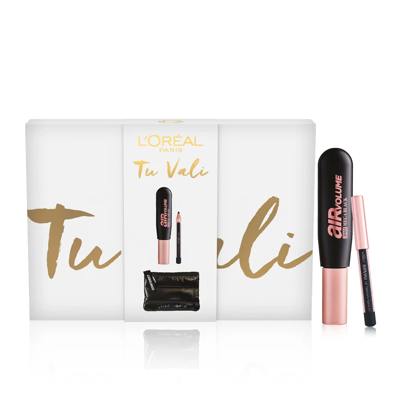 L'Oréal Paris Self Confidence Box Pochette Nera Mascara Air Volume + Mini Crayon