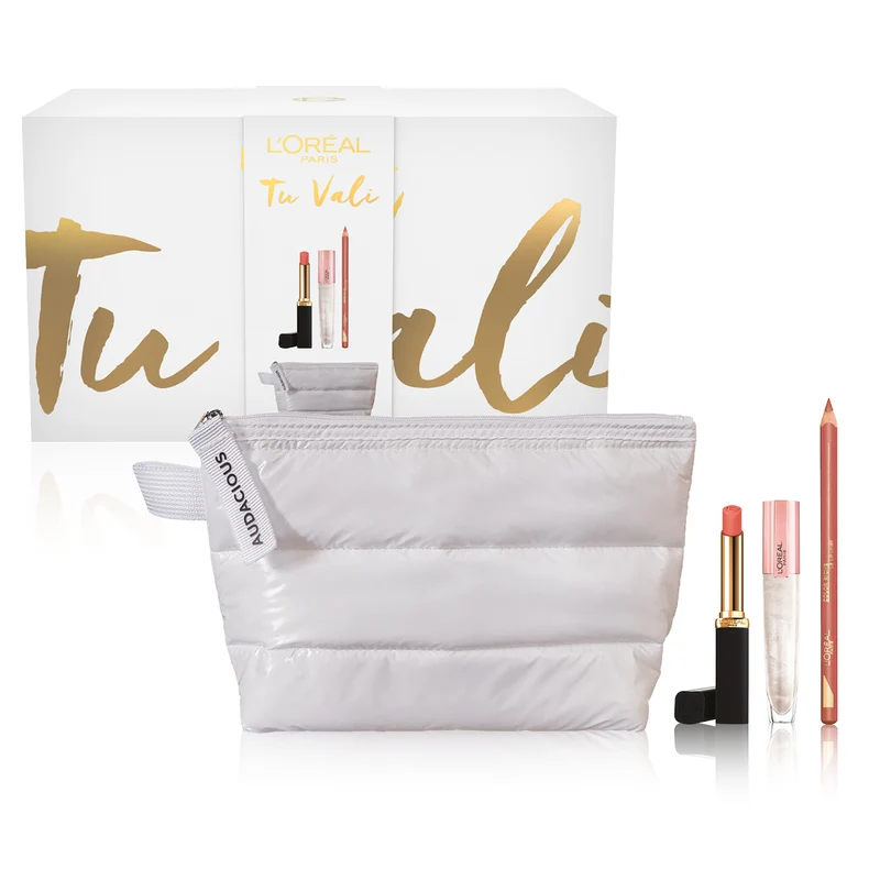 L'Oréal Paris Self Confidence Box Rossetto+Gloss Volumizzante+Matita Labbra+Soffice Beauty Piumino