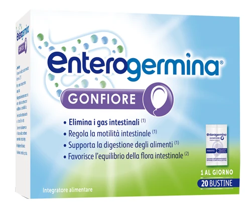 Enterogermina gonfiore 20 bustine bipartite