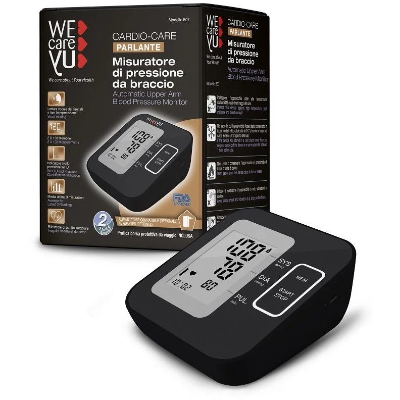 Wecareyu Cardio-Care Misuratore Pressione Da Braccio Parlante