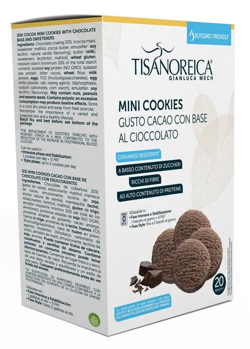 Gianluca Mech Mini Cookies Cacao Base Cioccolato Glycemic Friendly 250g