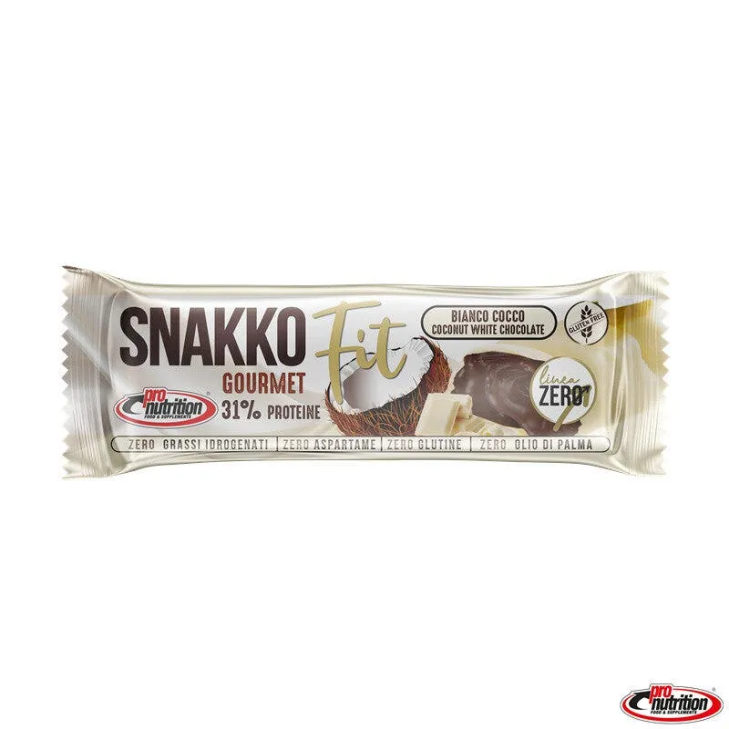 Pro Nutrition Snakko Fit Barretta Proteica Gusto Cioccolato Bianco & Cocco 30g