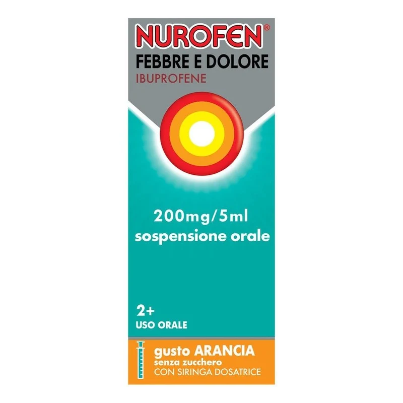 Nurofen Febbre e Dolore 200mg/5ml sospensione orale gusto arancia 100ml