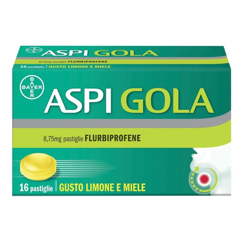 Aspi Gola 8,75mg 16 pastiglie gusto miele limone