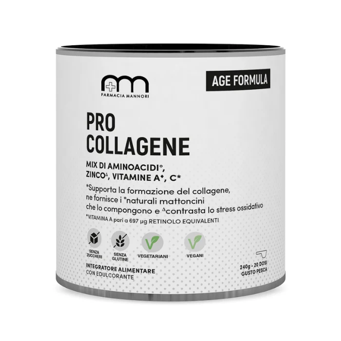 Age Formula Pro Collagene 240g, Mix di Aminoacidi e Vitamina C, Farmacisti Preparatori