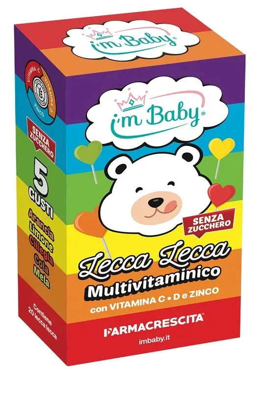 I'M BABY LECCA LECCA MULTIVITAMINICO + VITAMINA C D + ZINCO 20 PEZZI