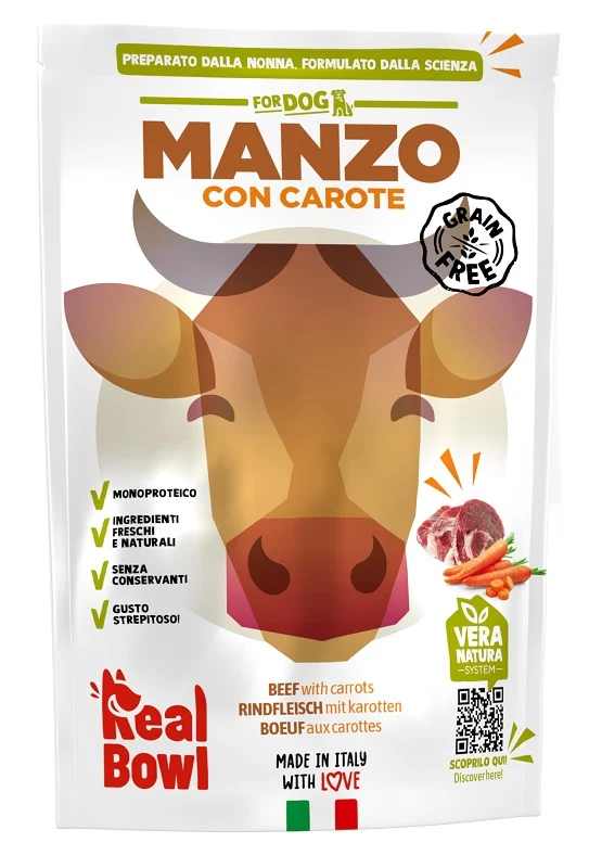 Real Bowl Busta Singola Manzo Senza Cereali 400 g