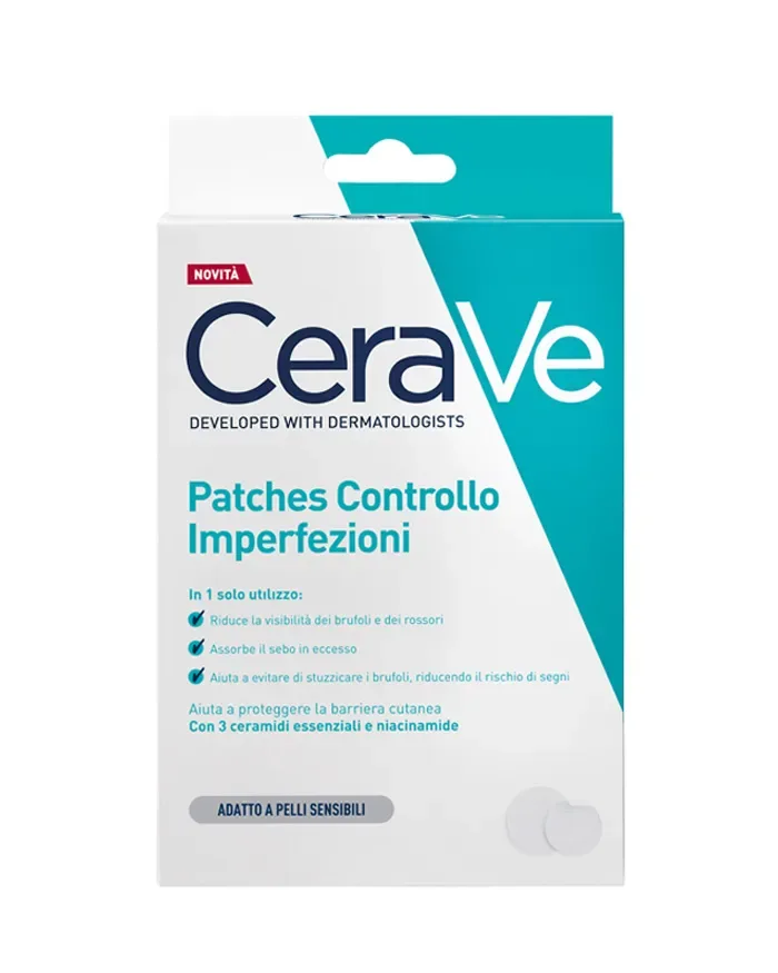 CeraVe Patches Idrocolloidali Anti Brufoli, Per Pelli a Tendenza Acneica, Trasparenti e Invisibili, Non lascia segni, 22 Pezzi