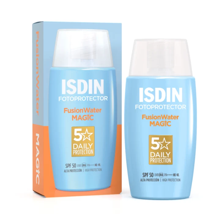 Isdin Fusion Water Magic Spf 50+ 50ml - Protezione Solare Viso texture leggera spf 50 +
