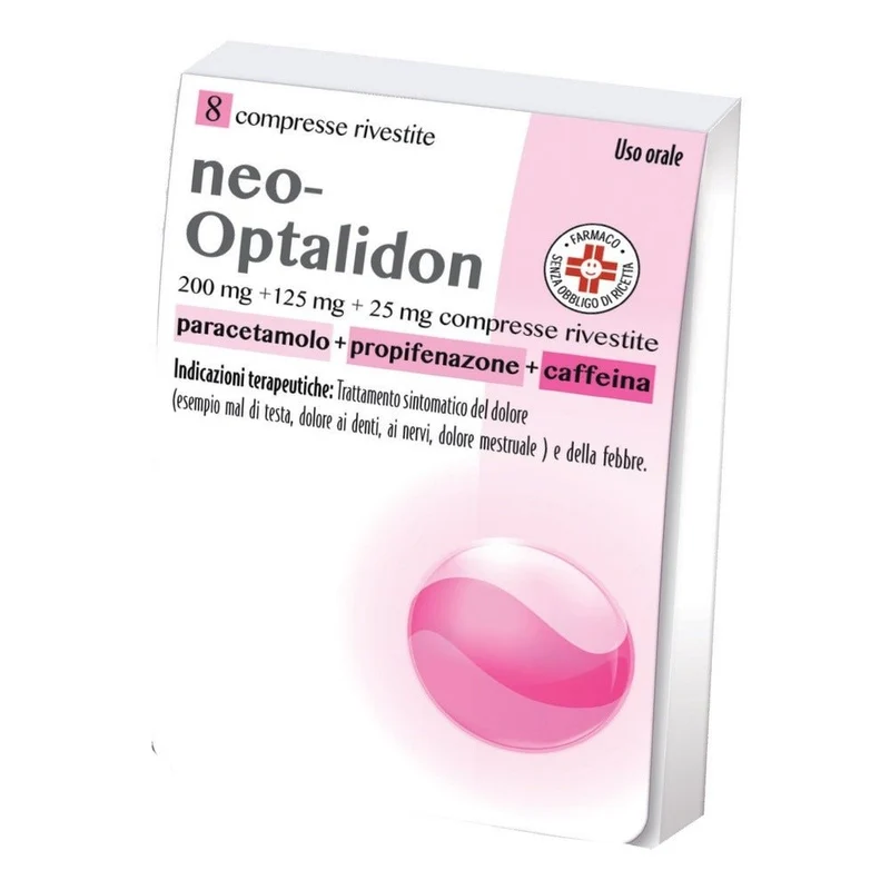 NeoOptalidon 200mg + 125mg + 25mg 8 compresse rivestite