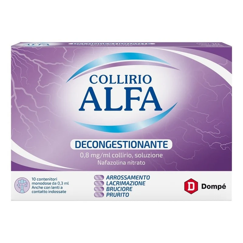 Collirio Alfa decongestionante 0,8mg/ml collirio soluzione 10 contenitori monodose 0,3ml