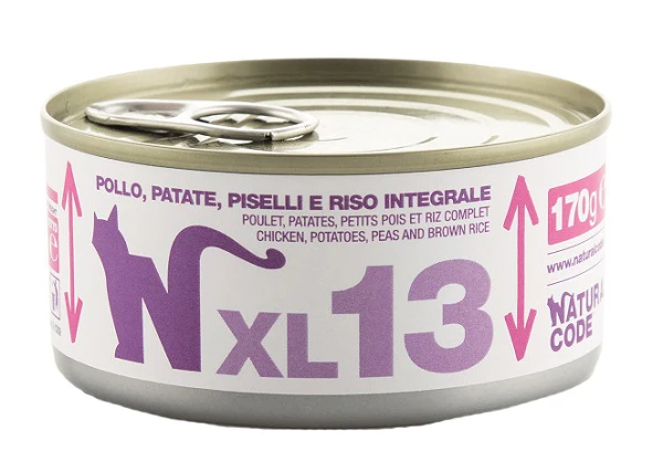 Natural Code Pollo Patate Piselli Riso Integrale 170 g